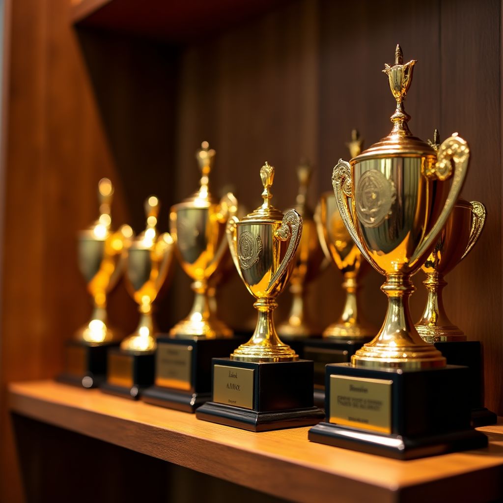 Golden Standard awards and recognition display