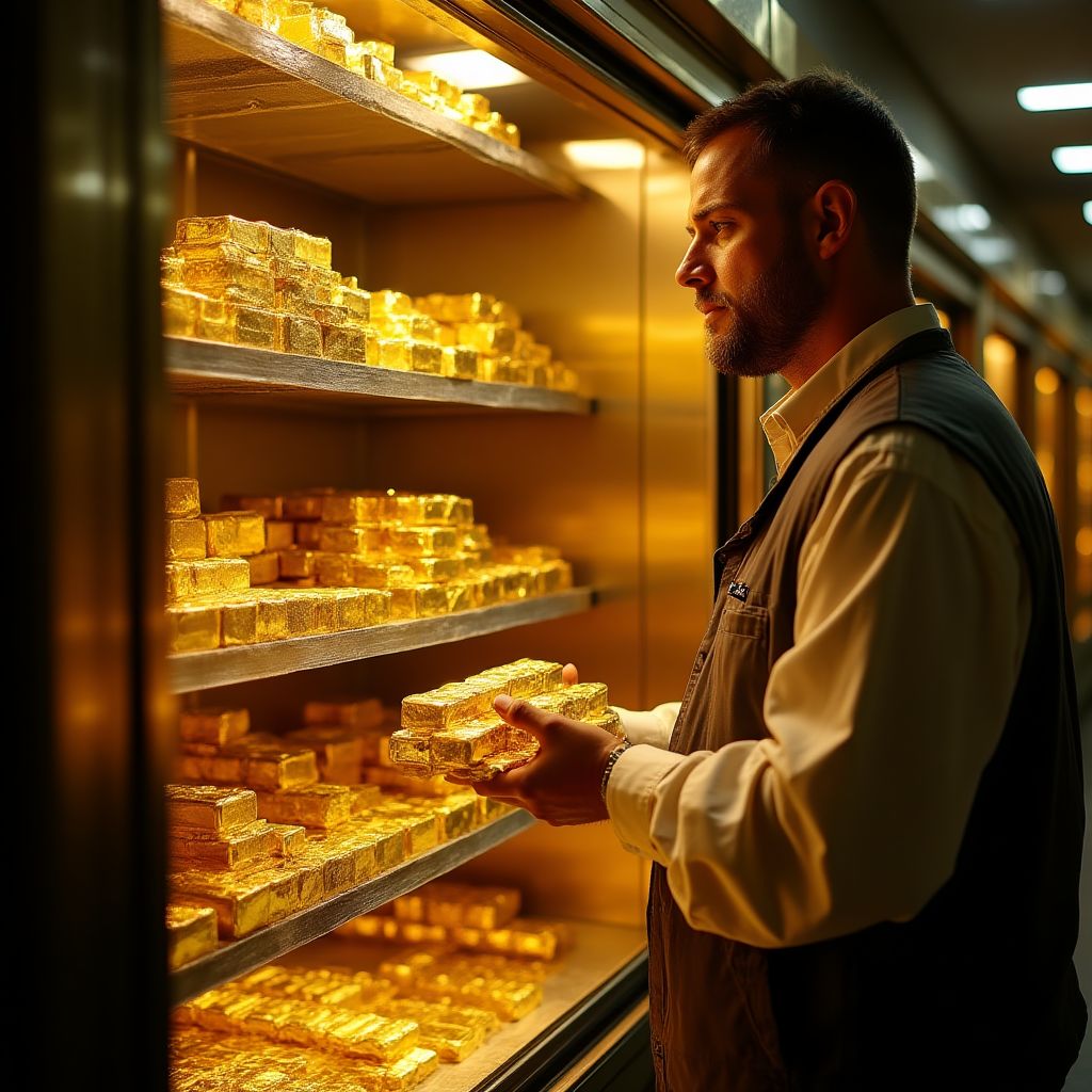 Gold vault secure storage facility inspection